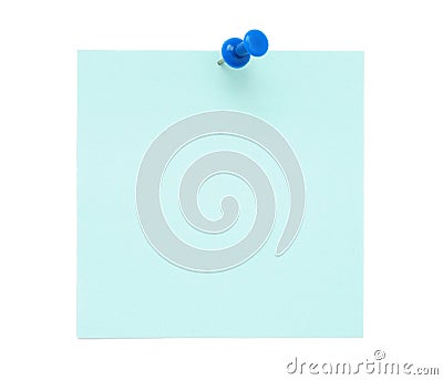 Blue sticky note Stock Photo