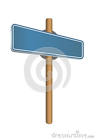 Blue street sign Stock Photo