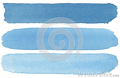 Blue striped abstract background, watercolor line on the white texture paper background, background or template for text web bann Stock Photo