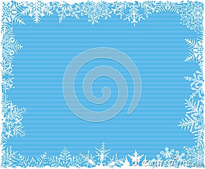 Blue Striped Snowflake Background Vector Illustration