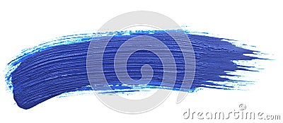 Blue stroke of the paint brush Stock Photo