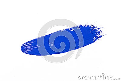 Blue stroke of the paint brush Stock Photo