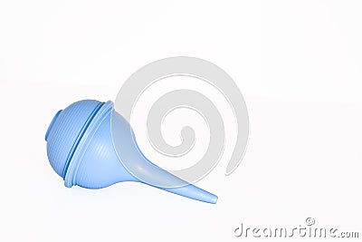 Blue suction bulb Stock Photo