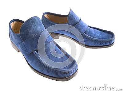 Blue Suede Shoes Stock Photo