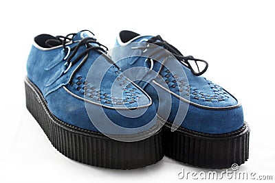 Blue Suede Shoes Stock Photo