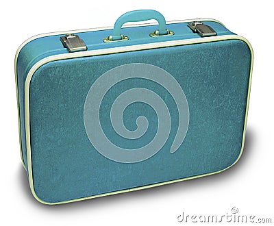 Blue Suitcase Stock Photo