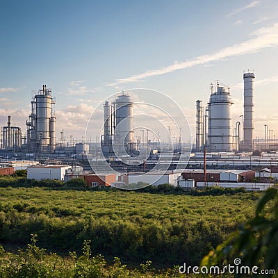 The Blue Sun factory is located in the industrial area of Mataro and produces de... Stock Photo