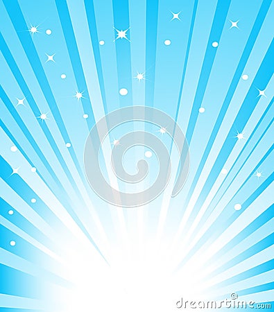 Blue Sunburst Vector Illustration