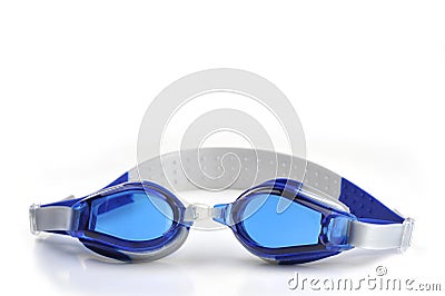 Blue swim goggles Stock Photo