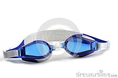 Blue swim goggles Stock Photo