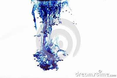 Blue swirls on white Stock Photo