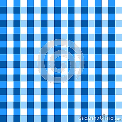 Blue tablecloth pattern. Vector illustration. Seamless checkered pattern. Retro tablecloth texture. Cartoon Illustration