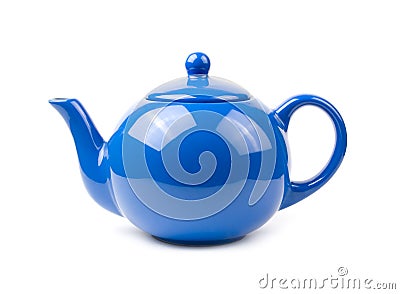 Blue teapot Stock Photo