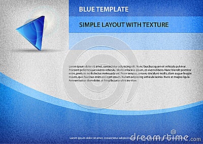 Blue template Vector Illustration