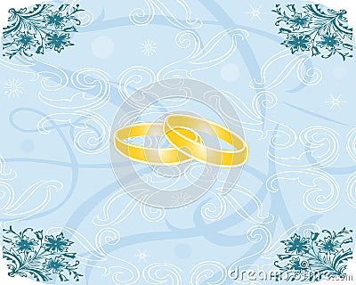 Blue texture with nuptial faiths Vector Illustration