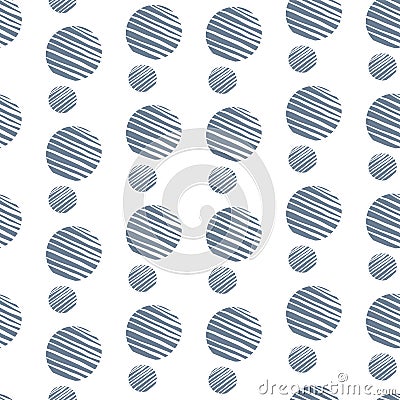 Blue textured dots on white background. circles. Seamless pattern. Stylish repeating texture. Modern. Simple. Stock Photo