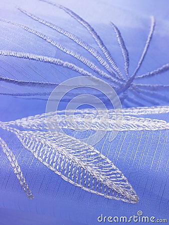 Blue thread work background Stock Photo