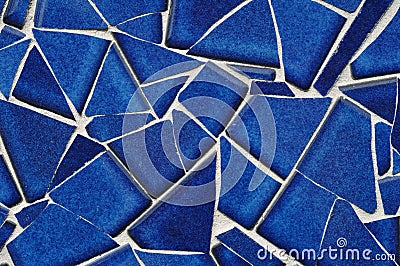 Blue Tile Mosaic Stock Photo