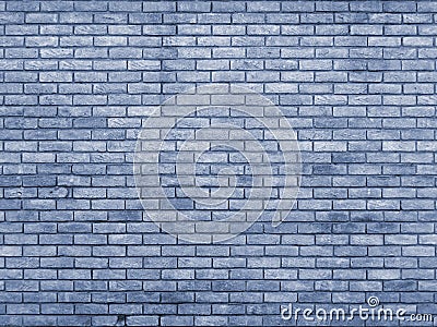 Blue toned brick wall repeating pattern Stock Photo