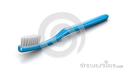 Blue Toothbrush on White Stock Photo