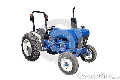 Blue Tractor Stock Photo