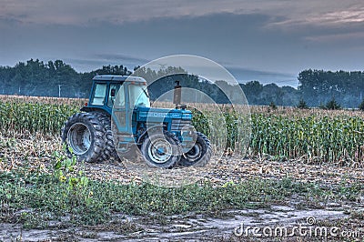 Blue Tractor Editorial Stock Photo