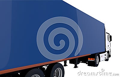 Blue Trailer Closeup Stock Photo