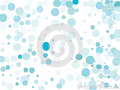 Blue transparent bubbles, circles on a white background. Bokeh preset, design element to create light, delicate patterns. Vector Illustration