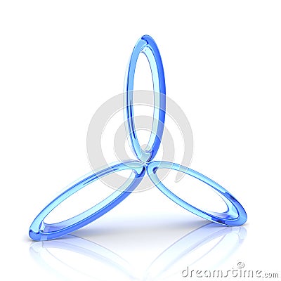 Blue triad symbol Stock Photo