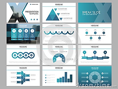Blue triangle Bundle infographic elements presentation template. business annual report, brochure, leaflet, advertising flyer, Vector Illustration