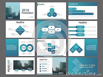 Blue triangle Bundle infographic elements presentation template. business annual report, brochure, leaflet, advertising flyer, Vector Illustration