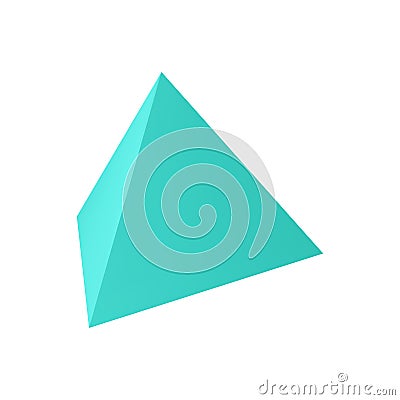 Blue Triangle Pyramid Composition Vector Illustration