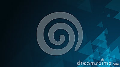 Blue triangle shapes are moving from the bottom right of a gradient grid abstract background, horizontal composition Stock Photo