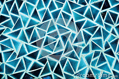 The blue triangle wall Stock Photo