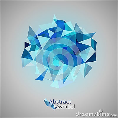 Blue Triangles Vector Illustration