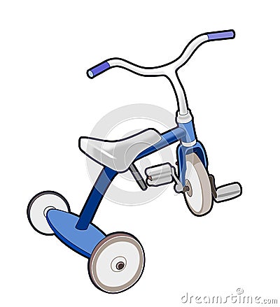 Blue Tricycle Stock Photo