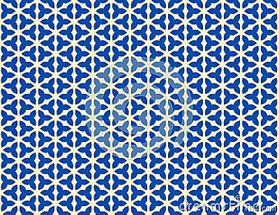 Blue trillium shapes on a white background Stock Photo