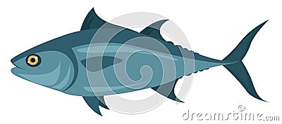 Blue tuna fish, illustration, vector Vector Illustration