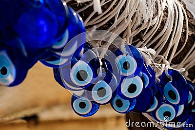 Blue turkish evil eye amulet Stock Photo