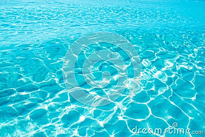 Blue turquoise ripple Formentera water Stock Photo