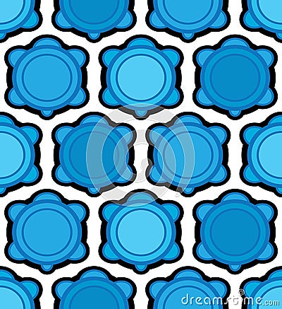 Blue turtle wallpaper Vector Illustration