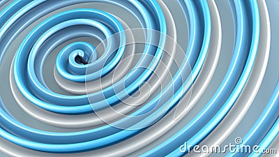 Blue twisted 3D shape Stock Photo