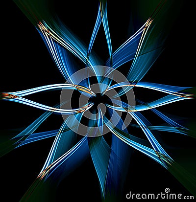 Blue twisted waves. Stock Photo