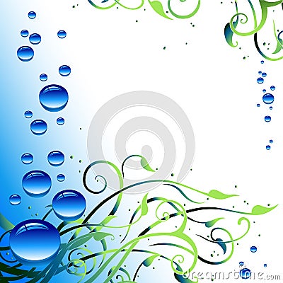 Blue underwater background Vector Illustration