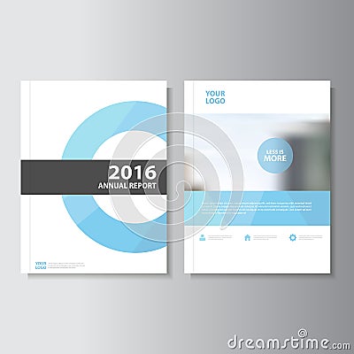 Blue Vector annual report Leaflet Brochure Flyer template design, book cover layout design, Abstract blue templates Vector Illustration