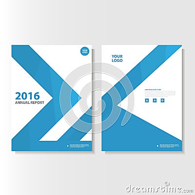 Blue Vector annual report Magazine Leaflet Brochure Flyer template design, book cover layout design Vector Illustration