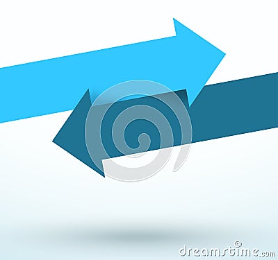 Arrows Switch Over Pointing Directions Title Space Vector Vector Illustration