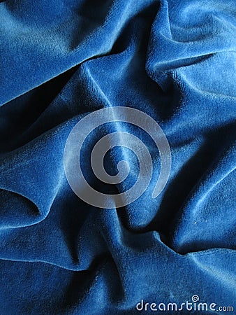 Blue velvet background Stock Photo