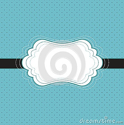 Blue vintage card Vector Illustration