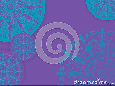 Blue and violet abstract concentric patterns Stock Photo